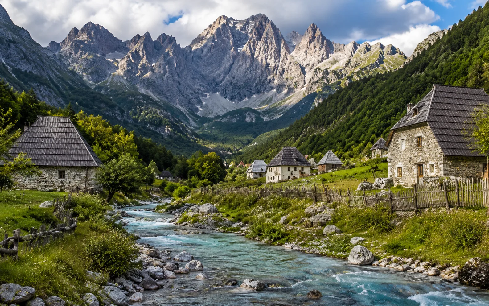 Albanian Alps landscape near Theth