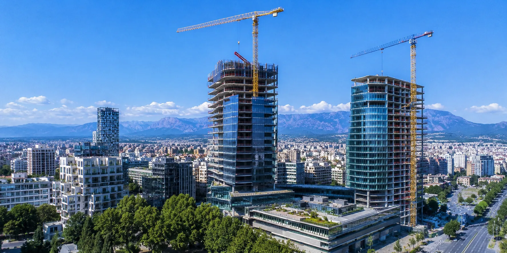 Modern development in Tirana